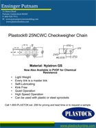 Plastock 25NCWC Checkweigher Chain